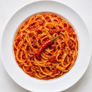 Tagliatelle Arrabbiata (spicy tomato sauce)